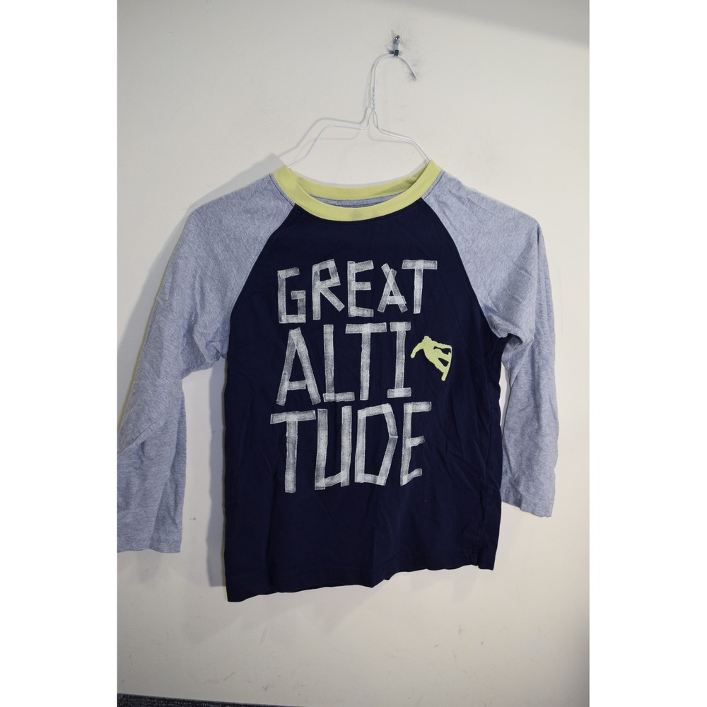 Gymboree Boys Long Sleeve Tee Shirt Gray Blue Great Altitude